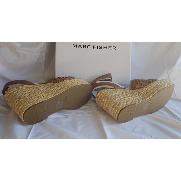 Marc Fisher Women's Godina Espadrille Square Toe Wedge Sandals - Picture 5 of 6